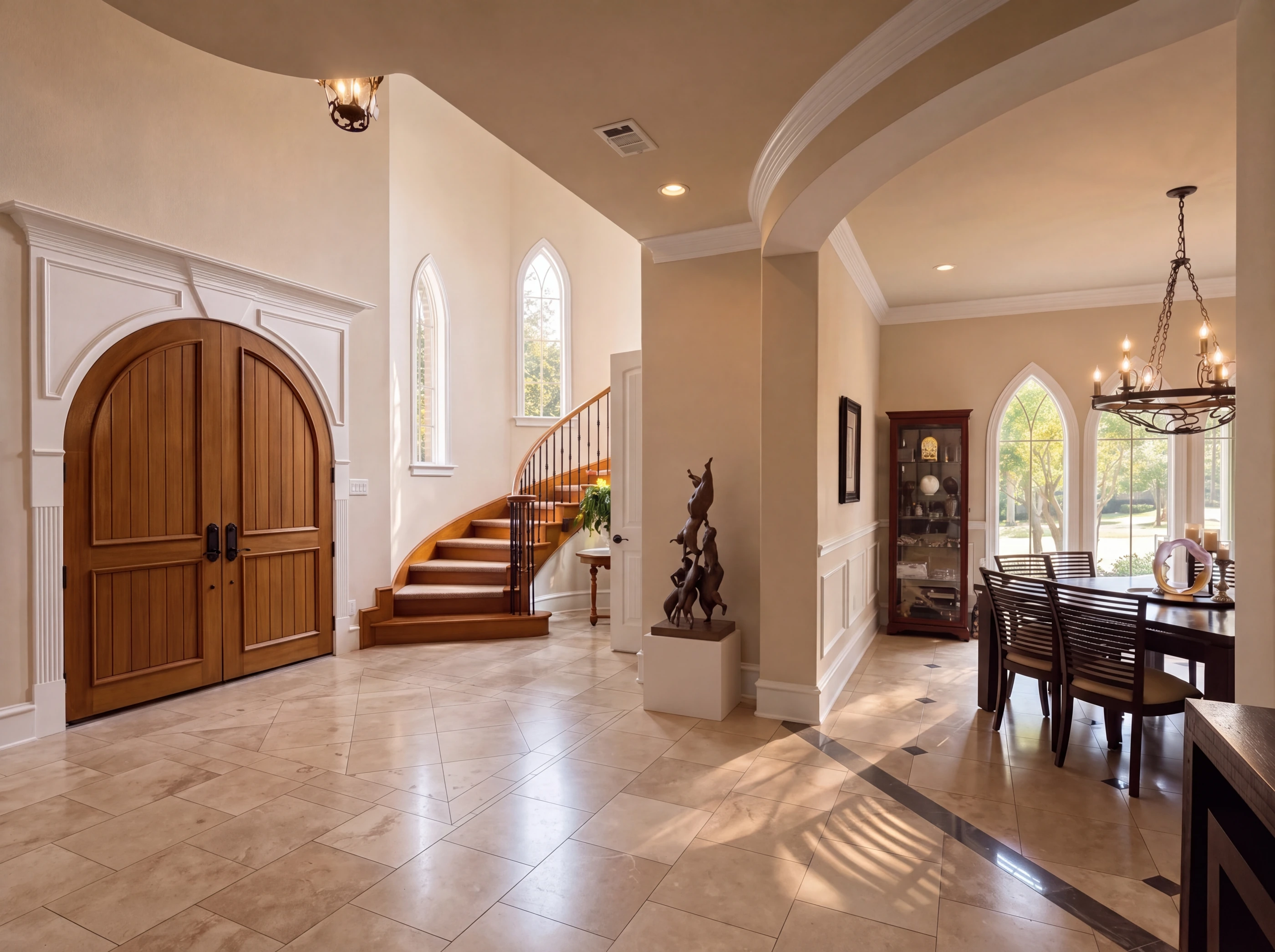 Entry hall looking toward the great room